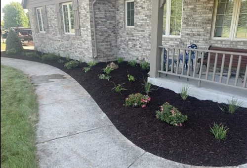 Mulch and plant bed installation